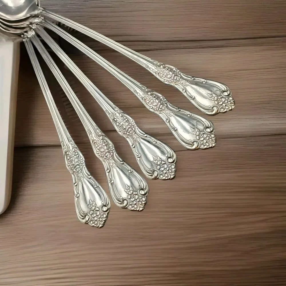 5 Oneida Distinction Deluxe Stainless HH Kennett Square Iced Teaspoons